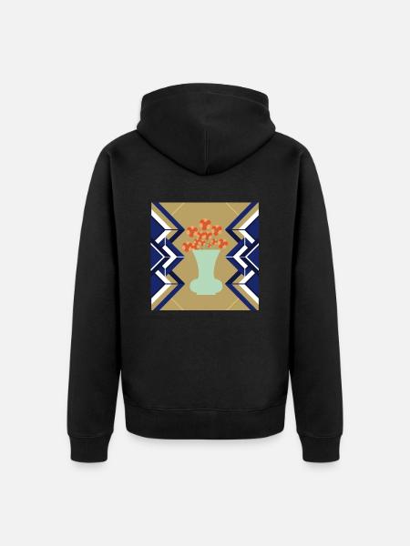 Art Deco - Unisex Premium Organic Zip Hoodie - black