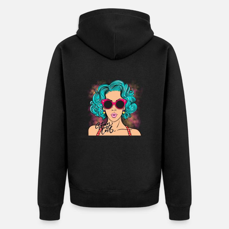 Reste cool - Veste à capuche bio Premium Unisexe - noir