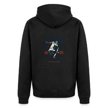 SKATE BOARD - Unisex Premium Organic Zip Hoodie - black - Back - Nico (187cm)