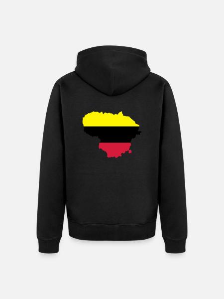 Litauen - Unisex Premium Bio Zip Hoodie - Schwarz