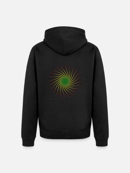 Reggae music energy vortex rastafari jah jamaica - Unisex Premium Organic Zip Hoodie - black
