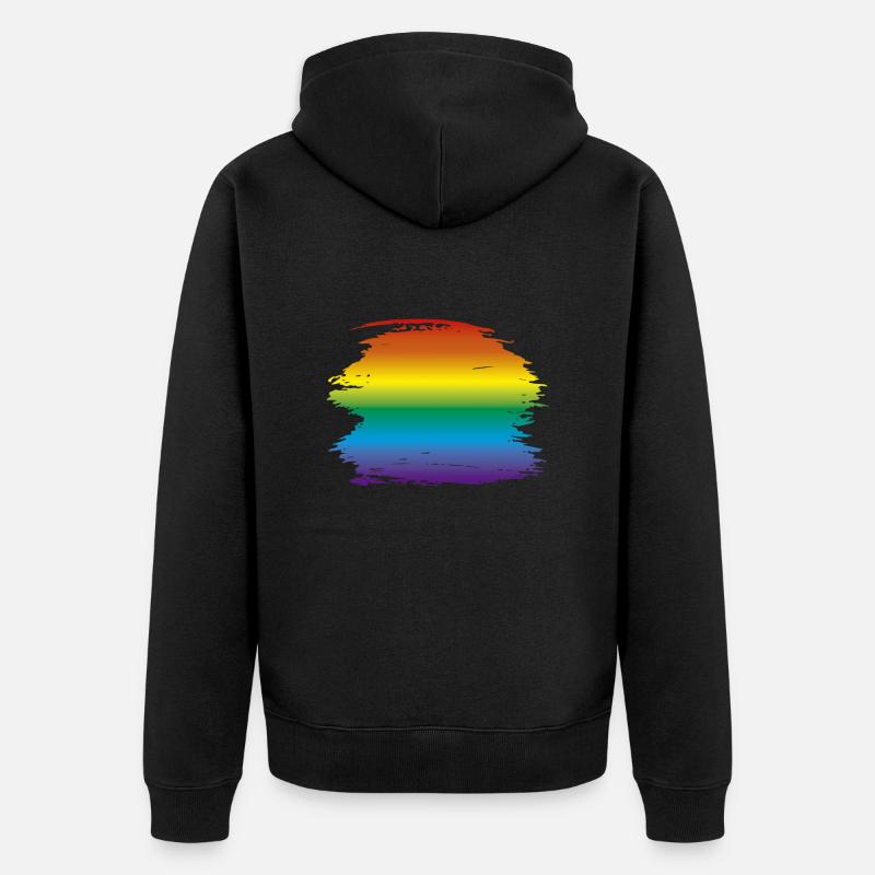 arc en ciel 01 - Veste à capuche bio Premium Unisexe - noir