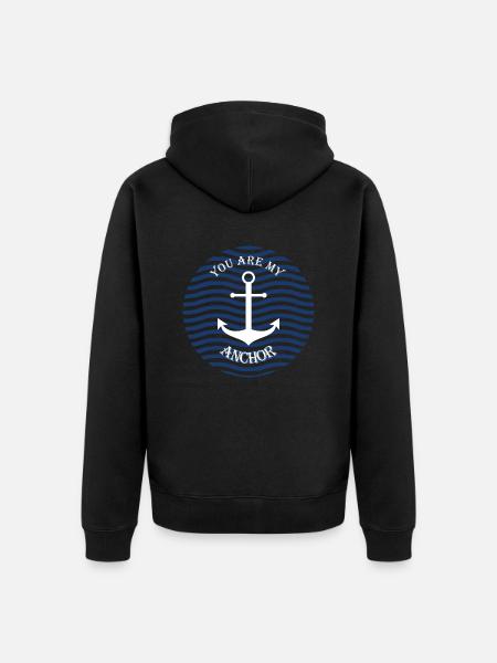 Ancre - Veste à capuche bio Premium Unisexe - noir