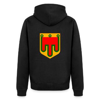 drapeau auvergnat blason de l'auvergne - Veste à capuche bio Premium Unisexe - noir - Dos - Nico (187cm)