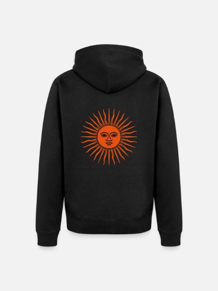 sol argentina sol de mayo argentina - Premium økologisk unisex-hættejakke - sort