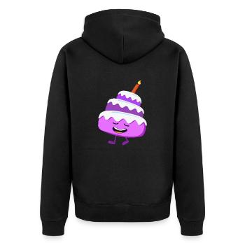Gâteau d'anniversaire - Veste à capuche bio Premium Unisexe - noir - Dos - Nico (187cm)
