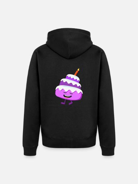 Birthday cake - Unisex Premium Organic Zip Hoodie - black