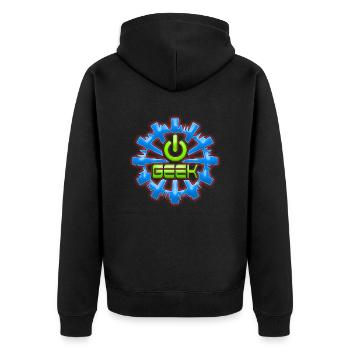 geek - Veste à capuche bio Premium Unisexe - noir - Dos - Nico (187cm)