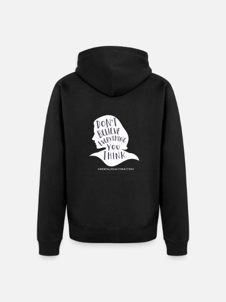 Mental Health - Unisex Premium Organic Zip Hoodie - black