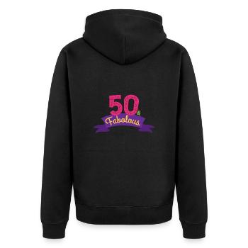 Anniversaire 50 &Fabolous 50e anniversaire - Cadeau - Veste à capuche bio Premium Unisexe - noir - Dos - Nico (187cm)