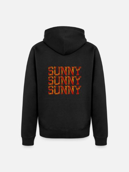 sunny sunny sunny - Unisex Premium Bio Zip Hoodie - Schwarz