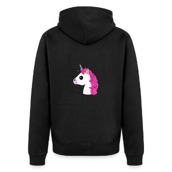 Licorne Licorne - Veste à capuche bio Premium Unisexe - noir - Dos - Nico (187cm)