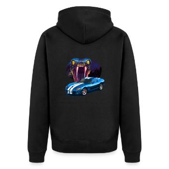 Viper SRT Cyan - Veste à capuche bio Premium Unisexe - noir - Dos - Nico (187cm)