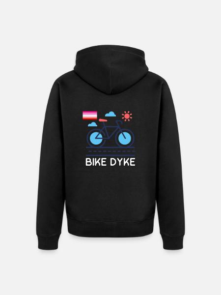 lesbian - Unisex Premium Organic Zip Hoodie - black