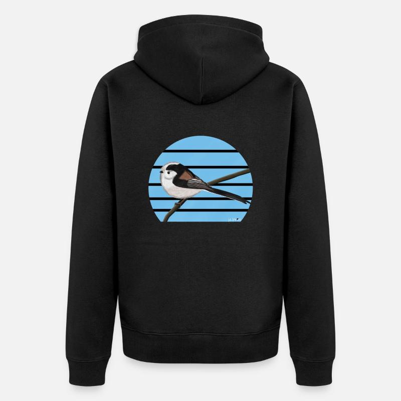 conception d'oiseaux à longue queue - Veste à capuche bio Premium Unisexe - noir