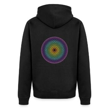 Torus Yantra - Veste à capuche bio Premium Unisexe - noir - Dos - Nico (187cm)