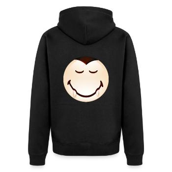 Smiley Halloween Dracula - Veste à capuche bio Premium Unisexe - noir - Dos - Nico (187cm)