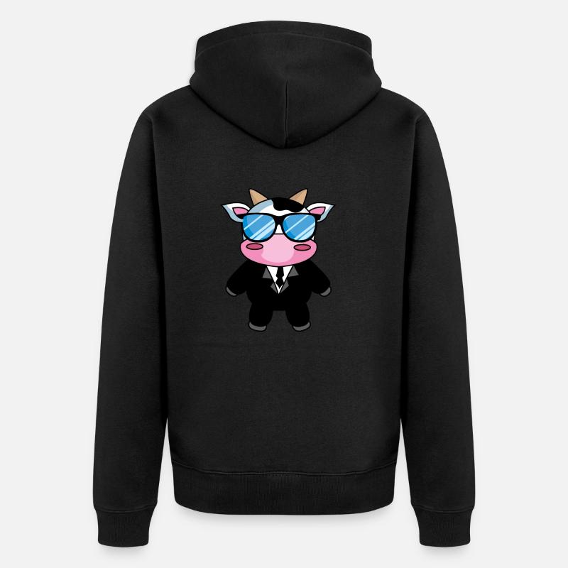 Sécurité ou plutôt SeKUHrity? - Veste à capuche bio Premium Unisexe - noir
