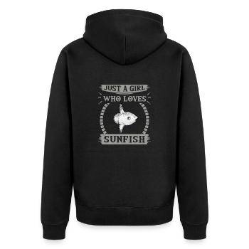 Just A Girl Who Loves Sunfish Animal Love T-Shirt - Veste à capuche bio Premium Unisexe - noir - Dos - Nico (187cm)
