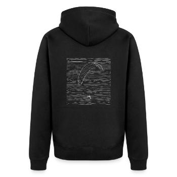 parapentiste - Veste à capuche bio Premium Unisexe - noir - Dos - Nico (187cm)