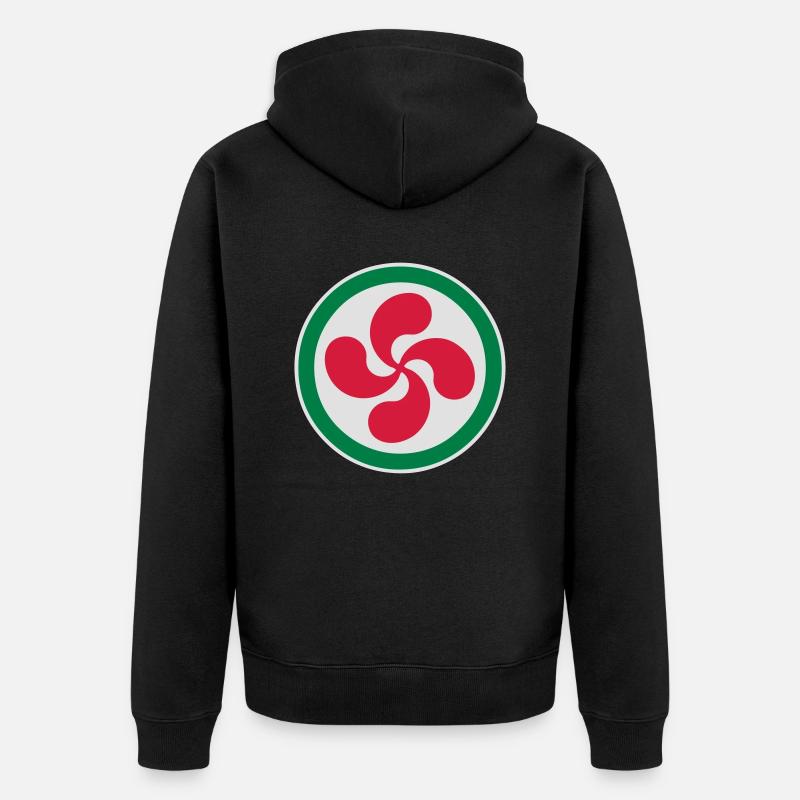 croix basque - lauburu 43 - Veste à capuche bio Premium Unisexe - noir