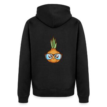 Sly onion - Unisex Premium Organic Zip Hoodie - black - Back - Nico (187cm)