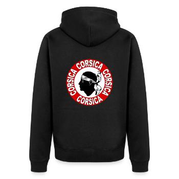 corse corsica 03 - Veste à capuche bio Premium Unisexe - noir - Dos - Nico (187cm)
