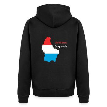 Luxembourg - Veste à capuche bio Premium Unisexe - noir - Dos - Nico (187cm)