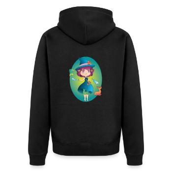 Sorcière d'eau - Veste à capuche bio Premium Unisexe - noir - Dos - Nico (187cm)