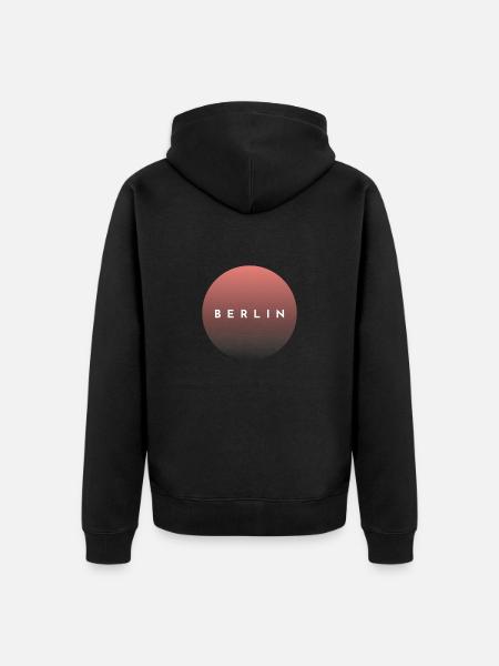 Berlin - Unisex Premium Bio Zip Hoodie - Schwarz