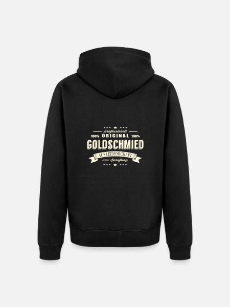 Goldschmied aus Leidenschaft - Unisex Premium Bio Zip Hoodie - Schwarz