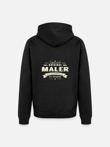 Maler aus Leidenschaft - Unisex Premium Bio Zip Hoodie - Schwarz