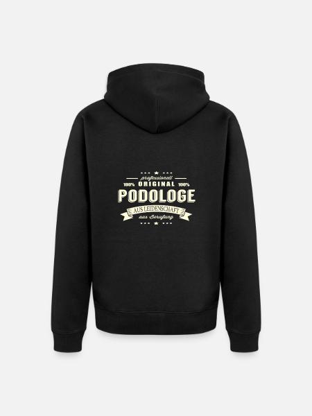 Podologe aus Leidenschaft - Unisex Premium Bio Zip Hoodie - Schwarz