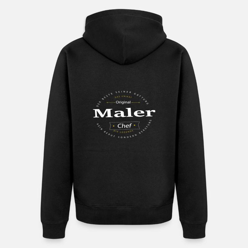 Beruf Maler - Unisex Premium Bio Zip Hoodie - Schwarz