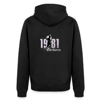 Running, birthday, jogging, 1981 - Unisex Premium Organic Zip Hoodie - black - Back - Nico (187cm)