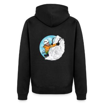 Alpiniste - Ice Climber - T-shirt d'escalade - Veste à capuche bio Premium Unisexe - noir - Dos - Nico (187cm)