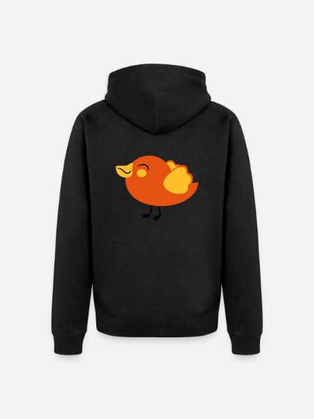 small nice voegelchen spatz - Unisex Premium Organic Zip Hoodie - black