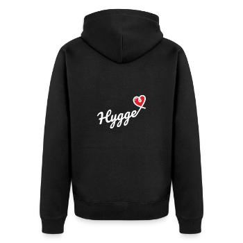 Hygge Heart Cozy Relax Idée cadeau - Veste à capuche bio Premium Unisexe - noir - Dos - Nico (187cm)