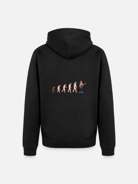 Evolution guitarist Funny gift idea - Unisex Premium Organic Zip Hoodie - black