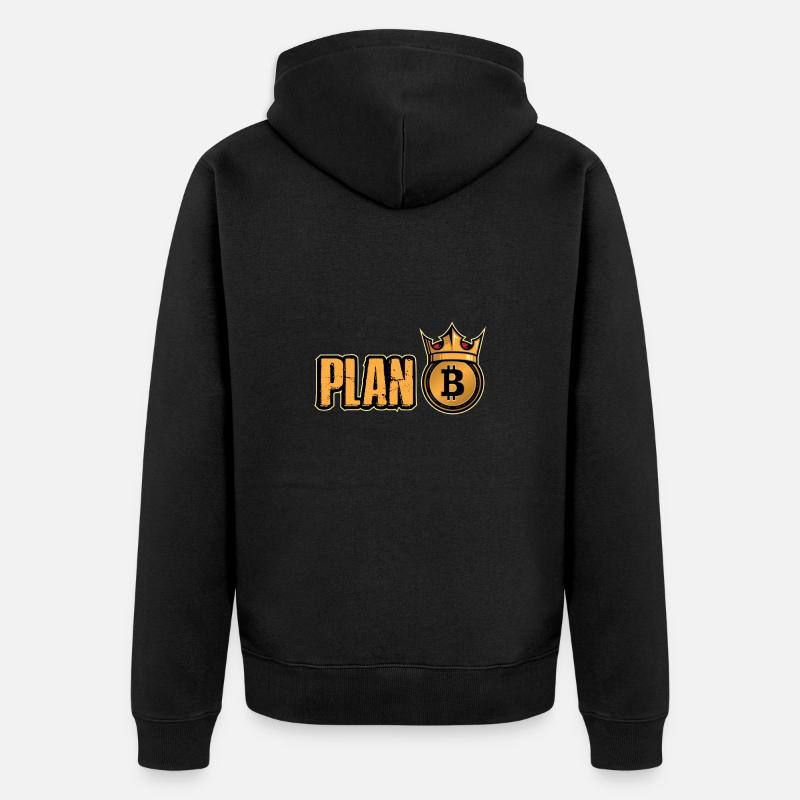 PLAN B 3 - Unisex Premium Bio Zip Hoodie - Schwarz