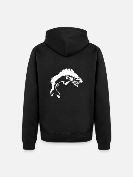 Fisch - Unisex Premium Bio Zip Hoodie - Schwarz