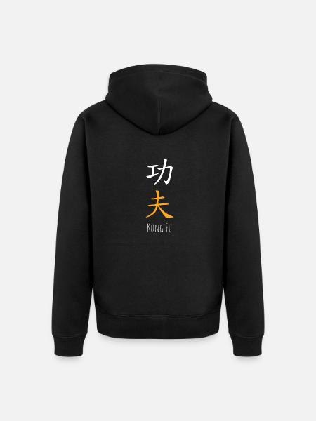 kung fu shaolin - Unisex Premium Organic Zip Hoodie - black