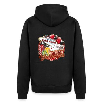 Las Vegas Gambler - Veste à capuche bio Premium Unisexe - noir - Dos - Nico (187cm)