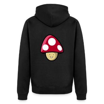 champignon - Veste à capuche bio Premium Unisexe - noir - Dos - Nico (187cm)