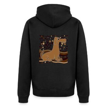 chien - Veste à capuche bio Premium Unisexe - noir - Dos - Nico (187cm)