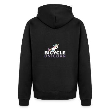 Vélo licorne vélo enfants drôle cadeau - Veste à capuche bio Premium Unisexe - noir - Dos - Nico (187cm)