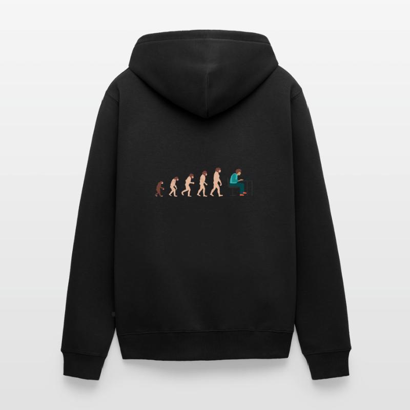 Evolution Developer Programmer Geschenkidee Unisex Premium Bio Zip Hoodie