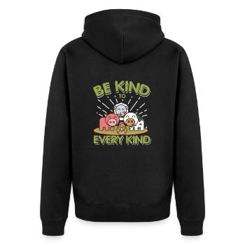 Be kind to every kind Vegan Veganer Veganismus - Veste à capuche bio Premium Unisexe - noir - Dos - Nico (187cm)