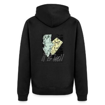 Ananas - c'est bien - Veste à capuche bio Premium Unisexe - noir - Dos - Nico (187cm)