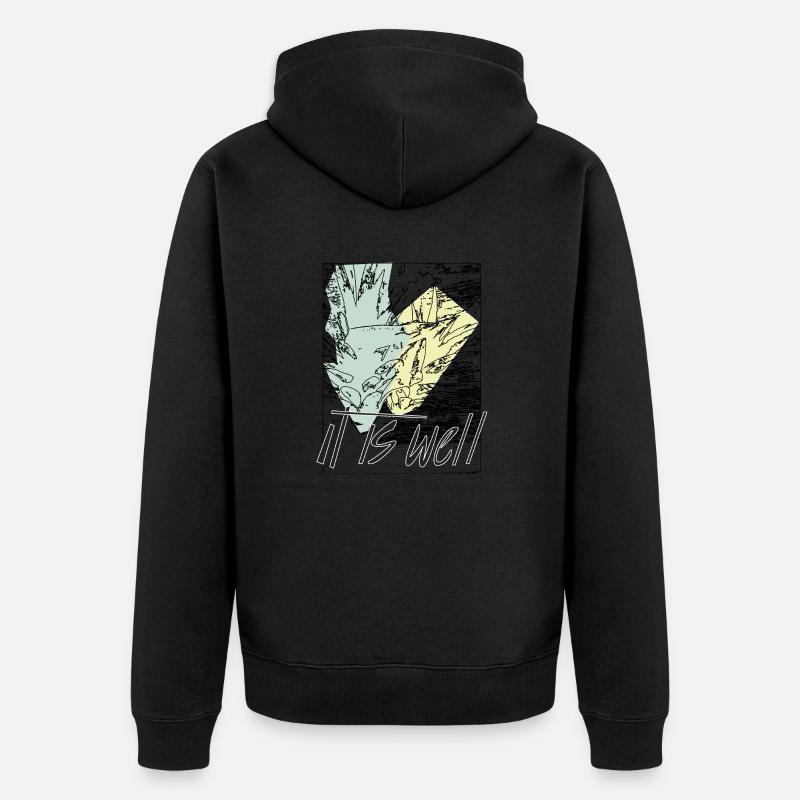 Ananas - c'est bien - Veste à capuche bio Premium Unisexe - noir